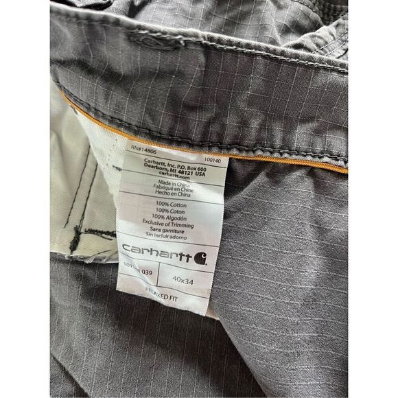 Carhartt Force Relaxed Fit Cargo Work Pant, 10 Pockets, Grey Men's Size 40 x 34 - Picture 5 of 13